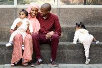 Happy family of four